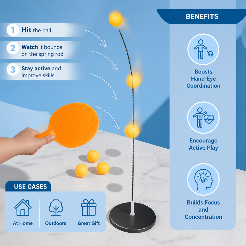 Interactive Light-Up Table Tennis Game for Kids