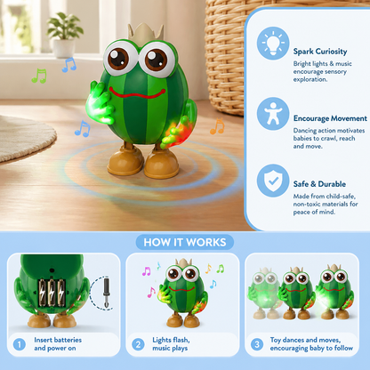 Dancing Watermelon Head-Up Tummy Time Toy with Lights & Music