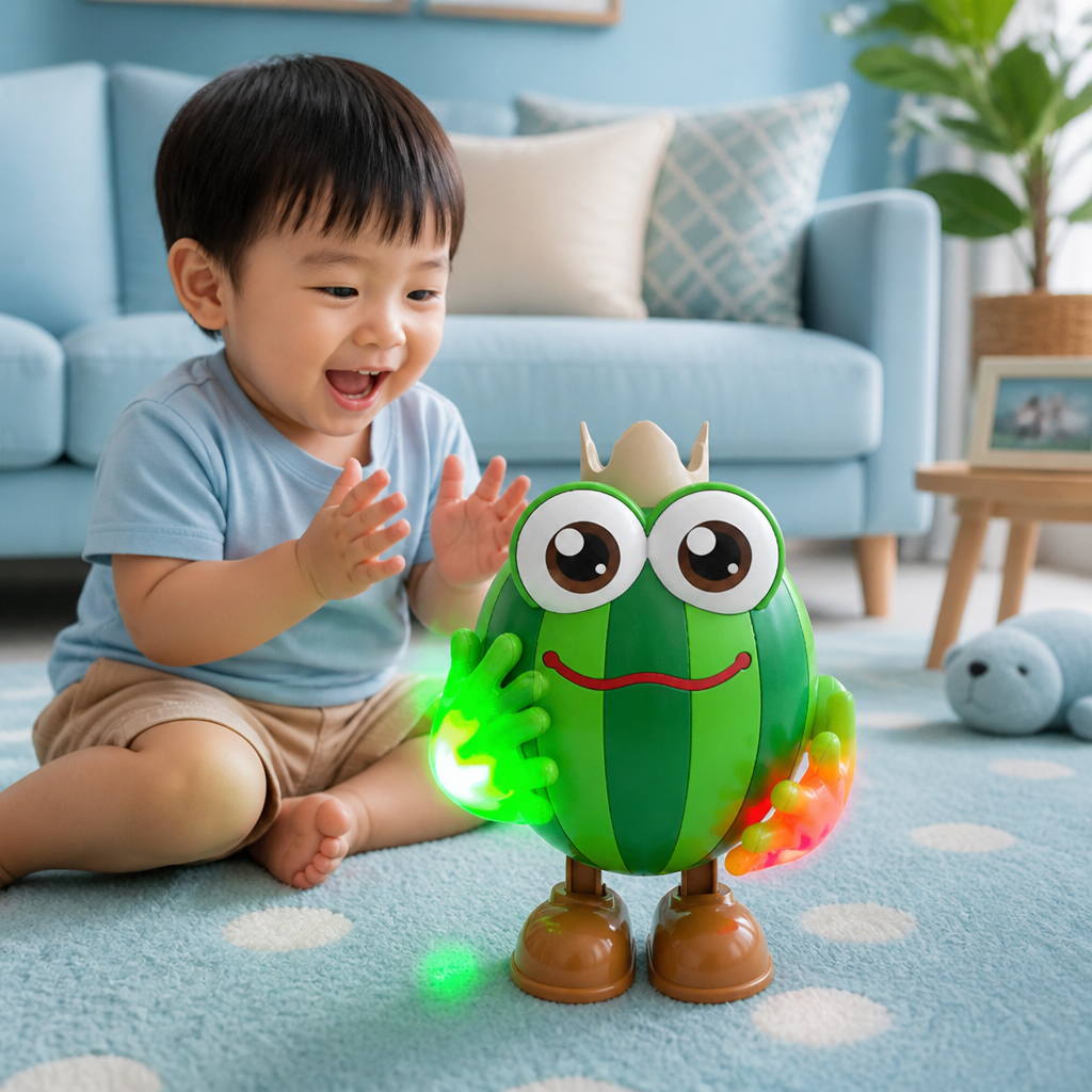 Dancing Watermelon Head-Up Tummy Time Toy with Lights & Music