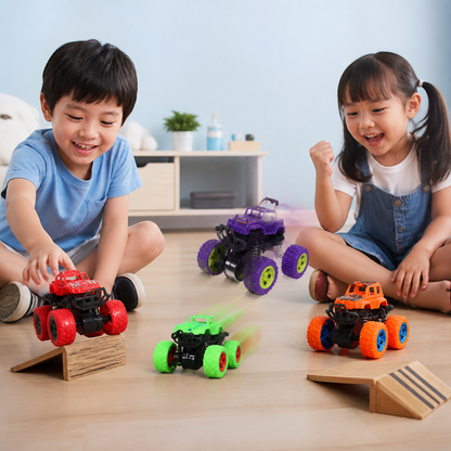 Friction-Powered Monster Truck Stunt Car for Kids