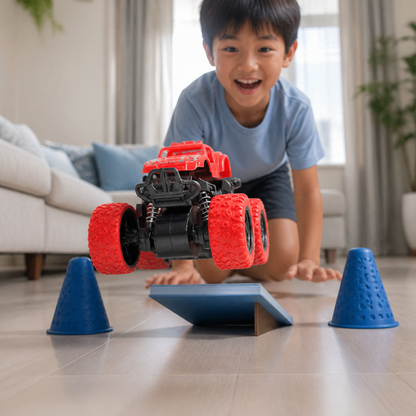 Friction-Powered Monster Truck Stunt Car for Kids