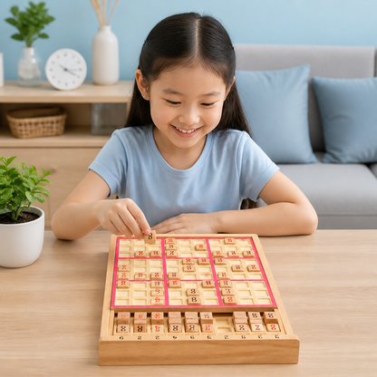 Wooden Sudoku Puzzle Board – Educational Logic & Math Game