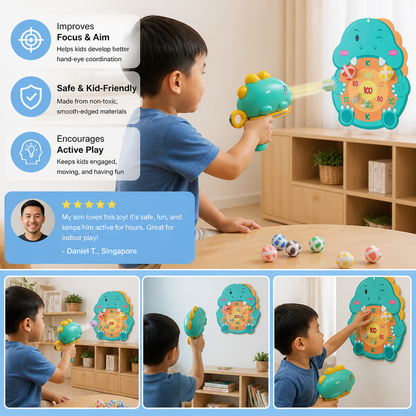 Dinosaur Sticky Ball Shooter – Target Shooting Game for Kids