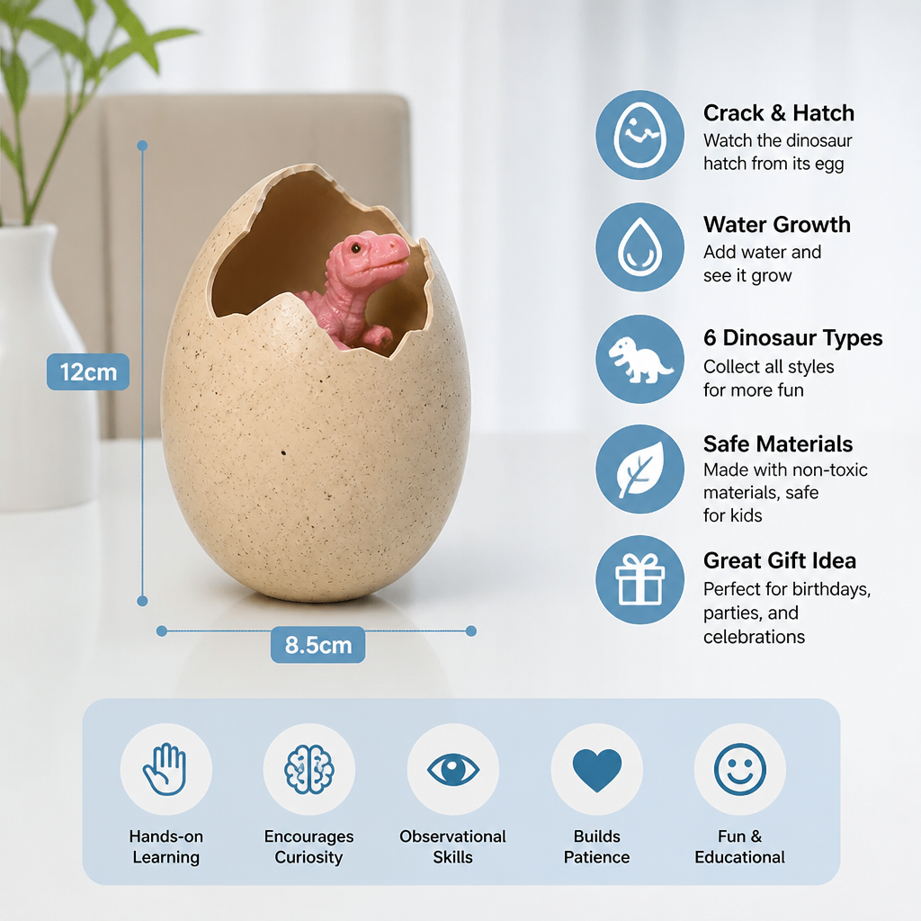 Educational Grow-in-Water Dinosaur Hatching Egg Toy for Kids