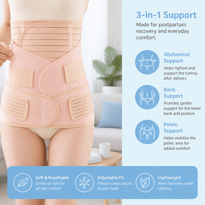 3-in-1 Postpartum Belly Support & Recovery Wrap
