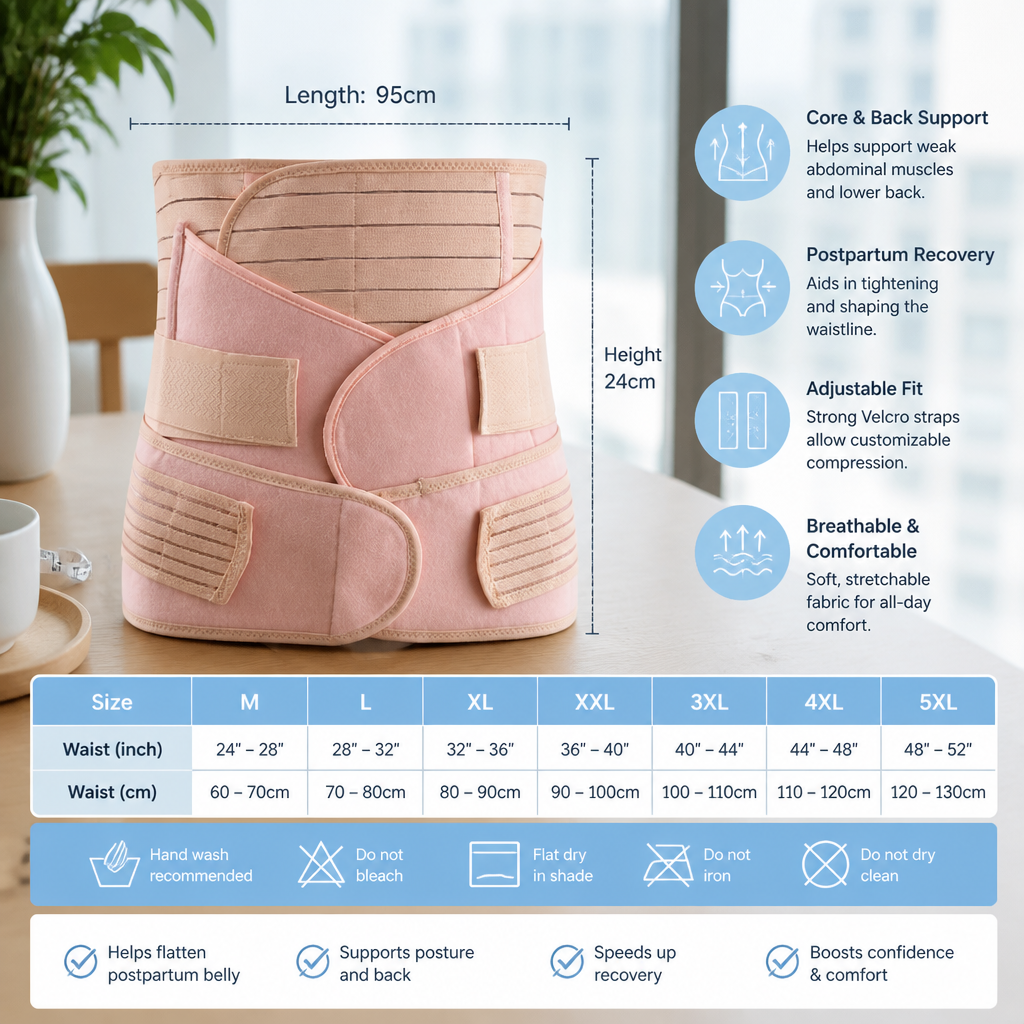 3-in-1 Postpartum Belly Support & Recovery Wrap