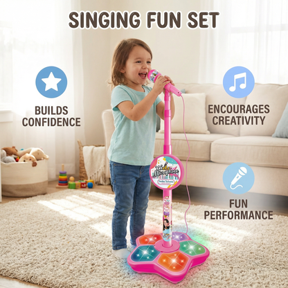 Kids Karaoke Machine with Microphone Stand – Singing Fun Set
