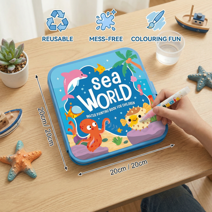 Magic Water Drawing Book – Reusable Mess-Free Colouring Fun