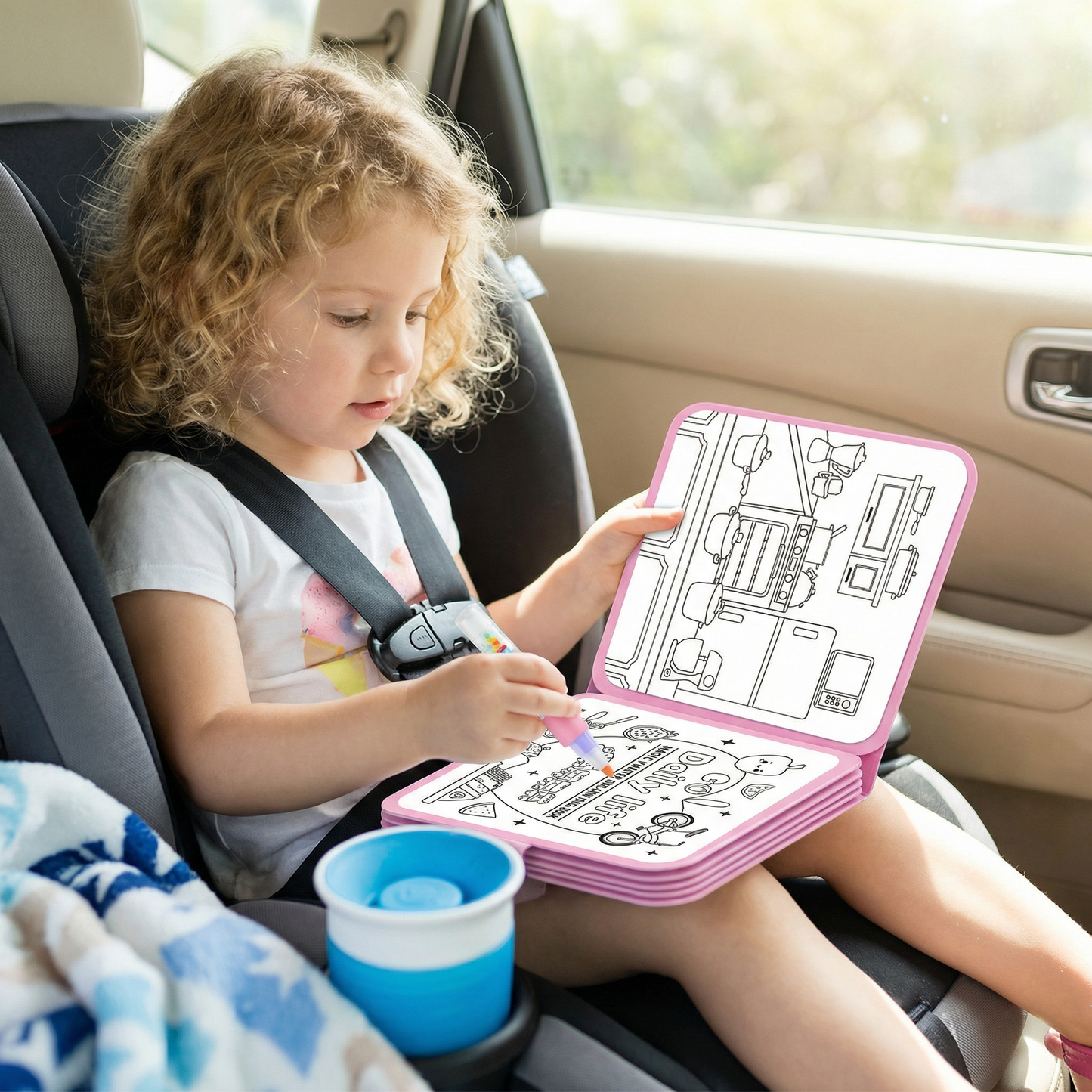Magic Water Drawing Book – Reusable Mess-Free Colouring Fun
