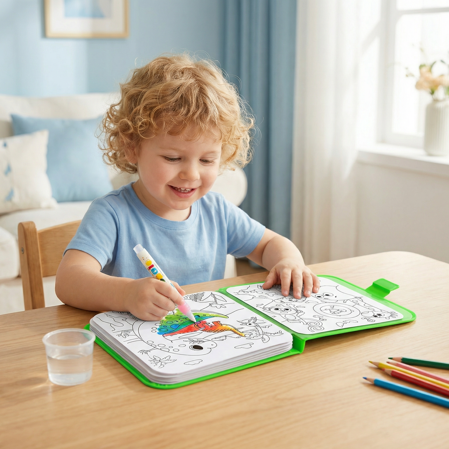 Magic Water Drawing Book – Reusable Mess-Free Colouring Fun
