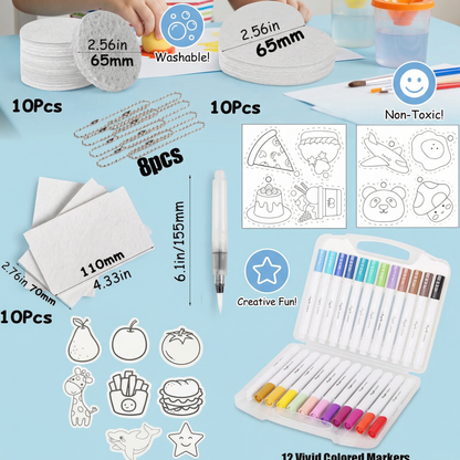 Creative Sponge Painting Art Set for Kids – DIY Bubble Effect Craft Kit