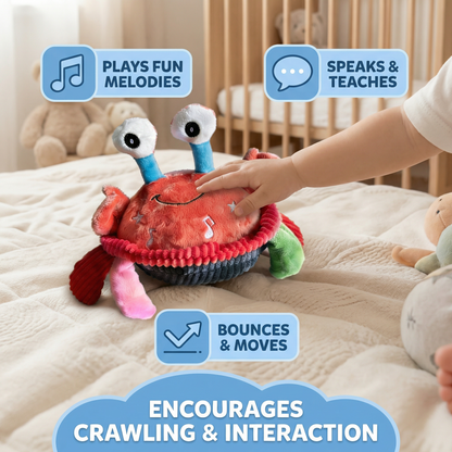Interactive Musical Crab with Voice Function – Moving Educational Toy for Babies
