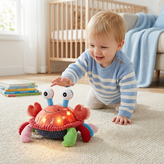 Interactive Musical Crab with Voice Function – Moving Educational Toy for Babies