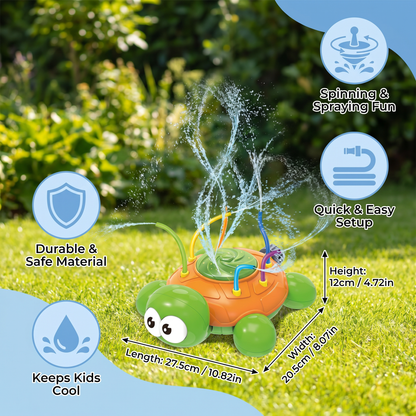 Turtle Water Sprinkler – Rotating Garden Fun for Kids on Hot Summer Days