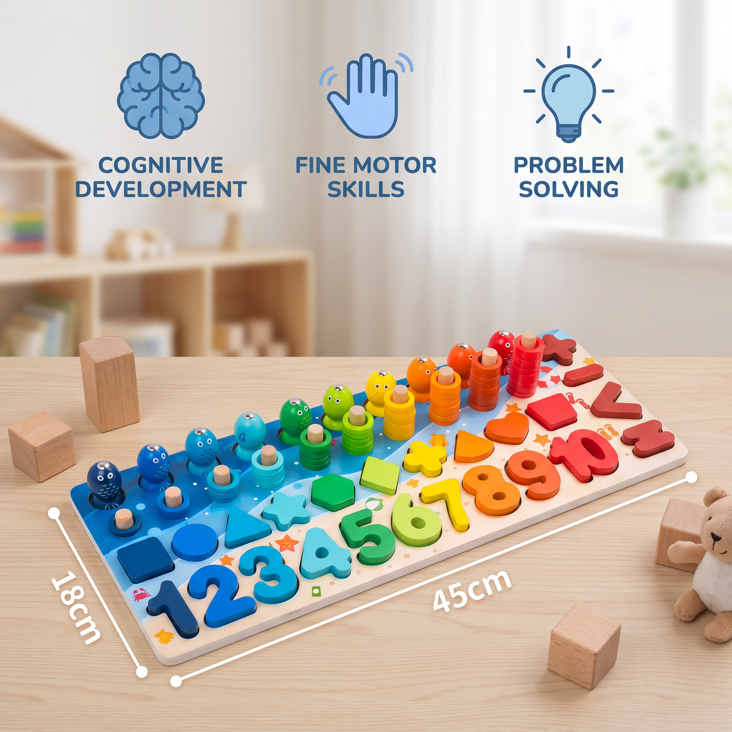 Skill Development – Montessori Wooden Activity Board