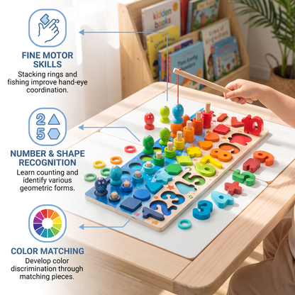 Skill Development – Montessori Wooden Activity Board