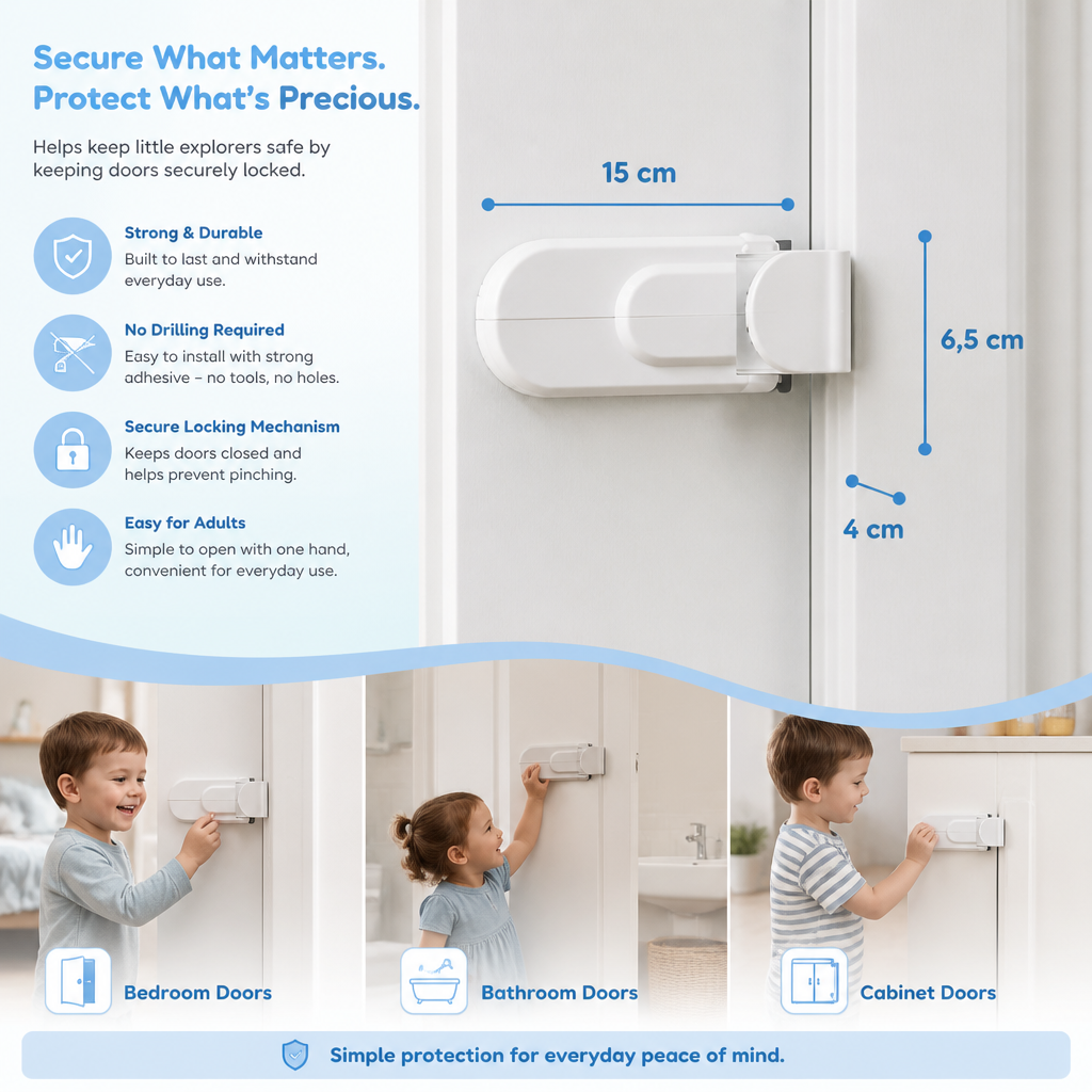 No-Drill Child Safety Door Lock