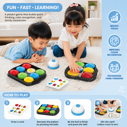 Educational Color Pattern Match Family Bell Game
