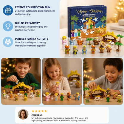 Christmas Nativity Building Blocks Advent Calendar for Kids