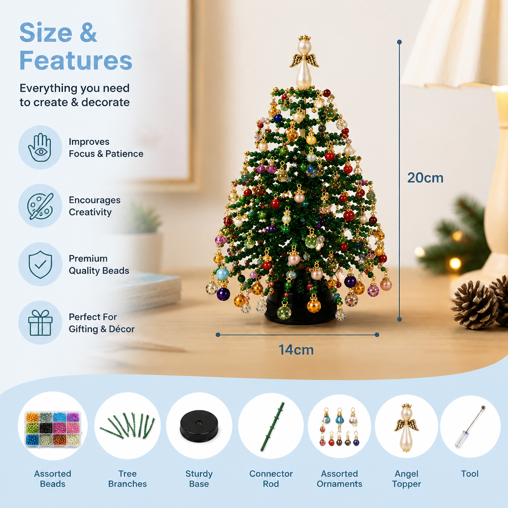 DIY Crystal Beaded Christmas Tree Craft Kit