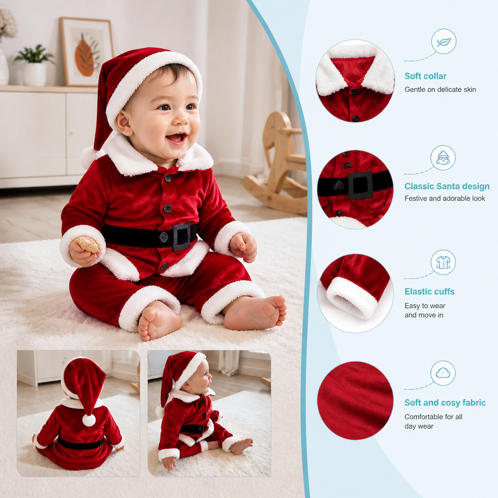 Baby & Toddler Santa Costume Set