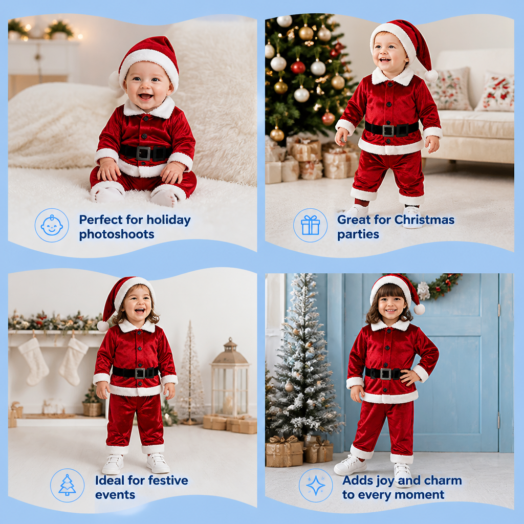 Baby & Toddler Santa Costume Set