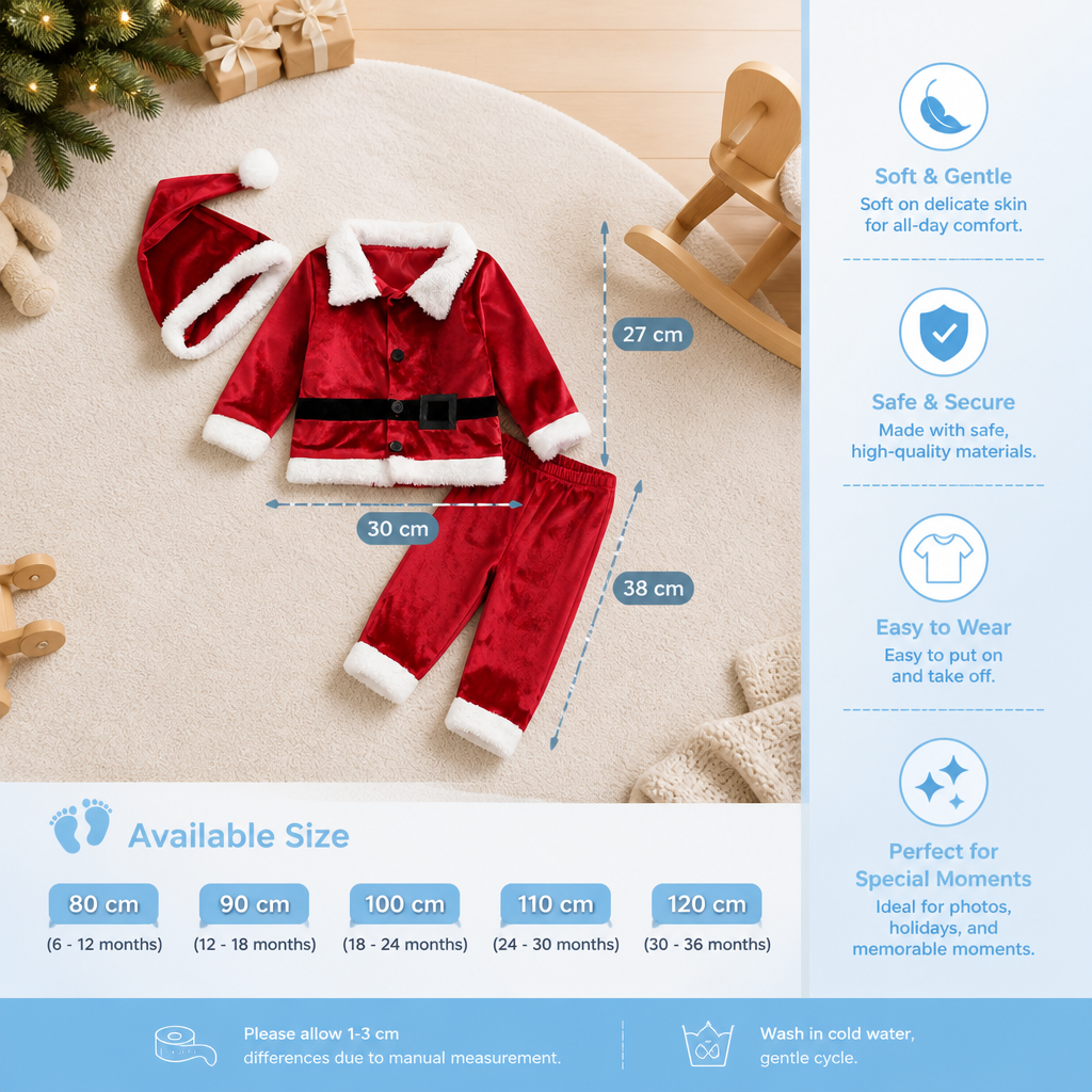 Baby & Toddler Santa Costume Set