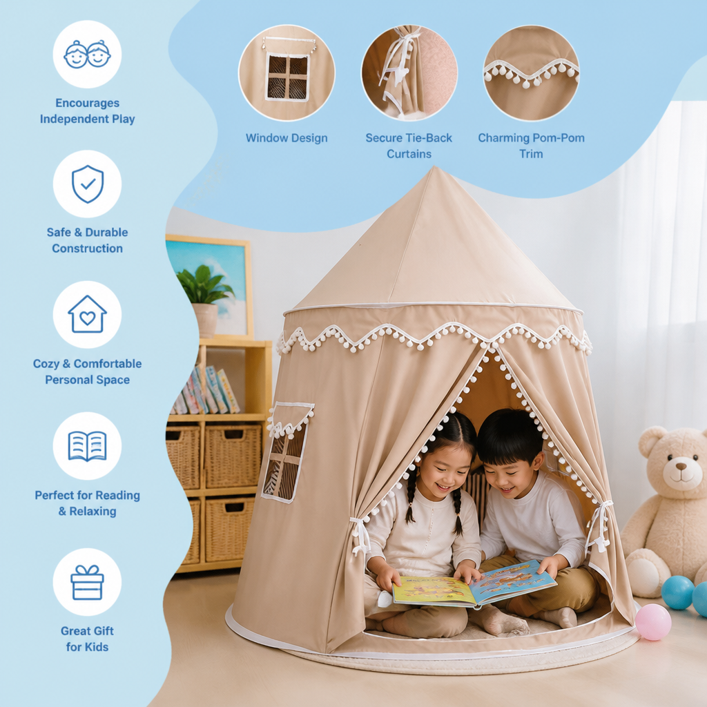 Cozy Kids Play Tent – A Charming Hideaway for Reading & Play