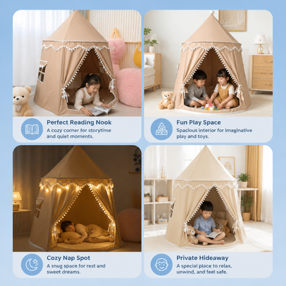 Cozy Kids Play Tent – A Charming Hideaway for Reading & Play