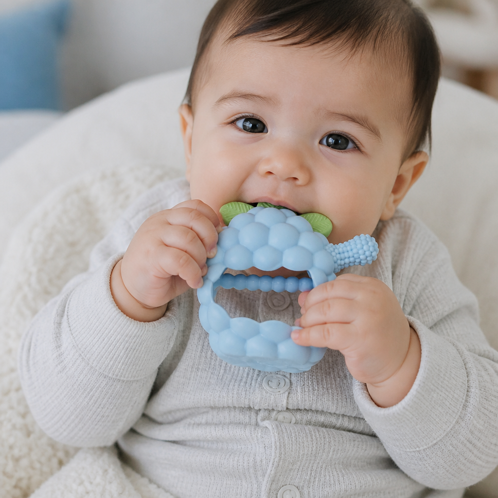 Easy-Grip Multi-Textured Silicone Baby Teether (3+ Months)