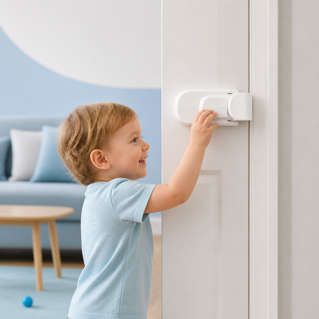 No-Drill Child Safety Door Lock