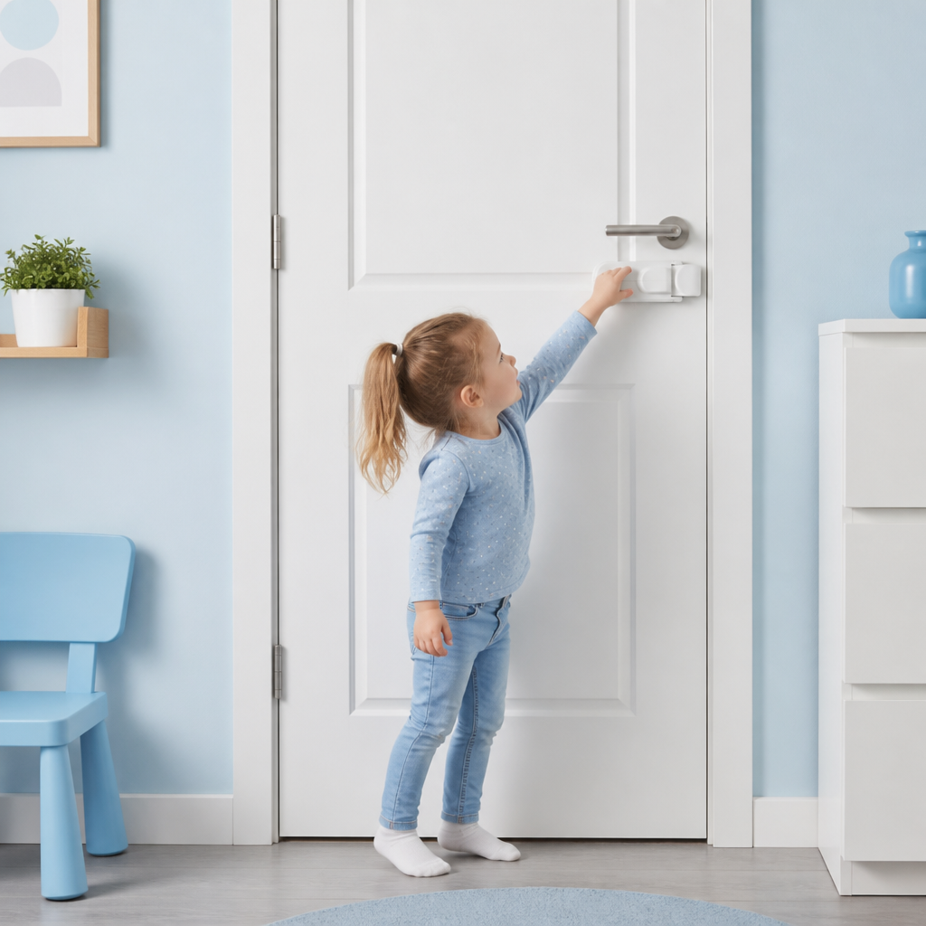 No-Drill Child Safety Door Lock