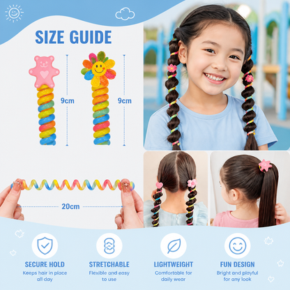Cute Kids Spiral Hair Tie Set
