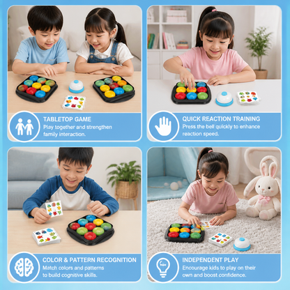 Educational Color Pattern Match Family Bell Game