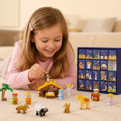 Christmas Nativity Building Blocks Advent Calendar for Kids