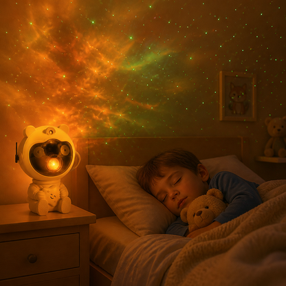 Astronaut Galaxy & Star Projector with 8-Color Nebula & Remote Control