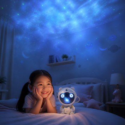 Astronaut Galaxy & Star Projector with 8-Color Nebula & Remote Control