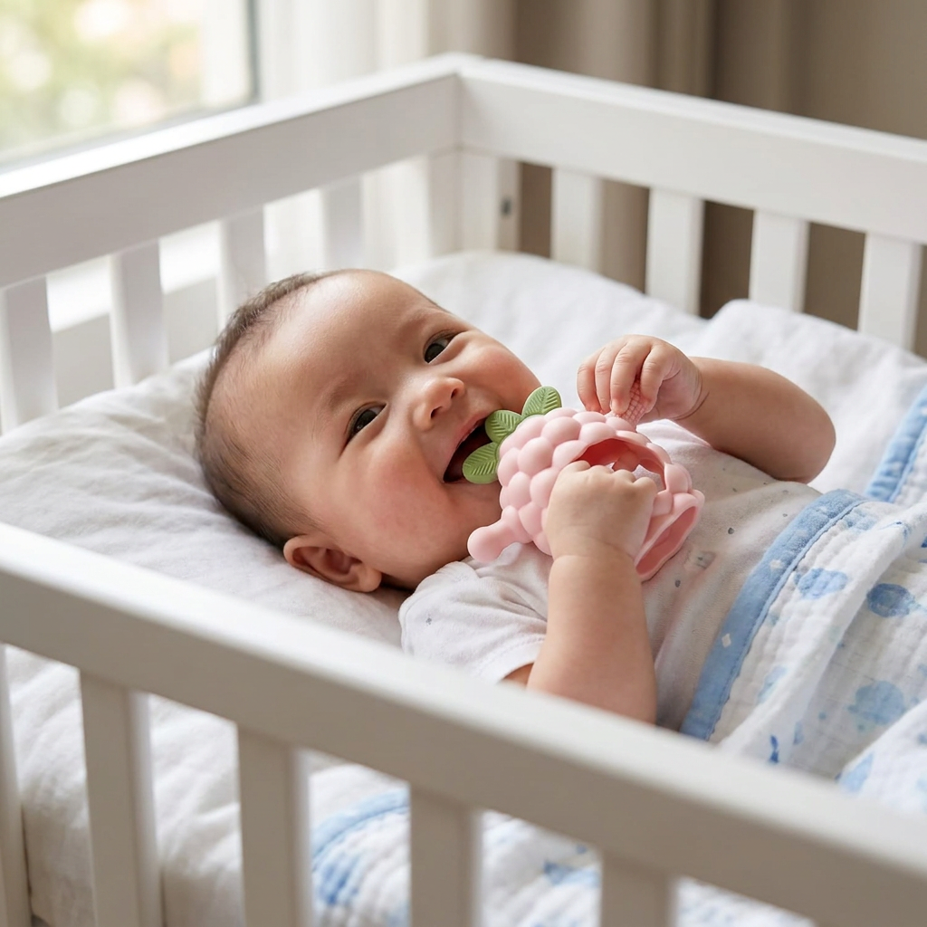 Easy-Grip Multi-Textured Silicone Baby Teether (3+ Months)