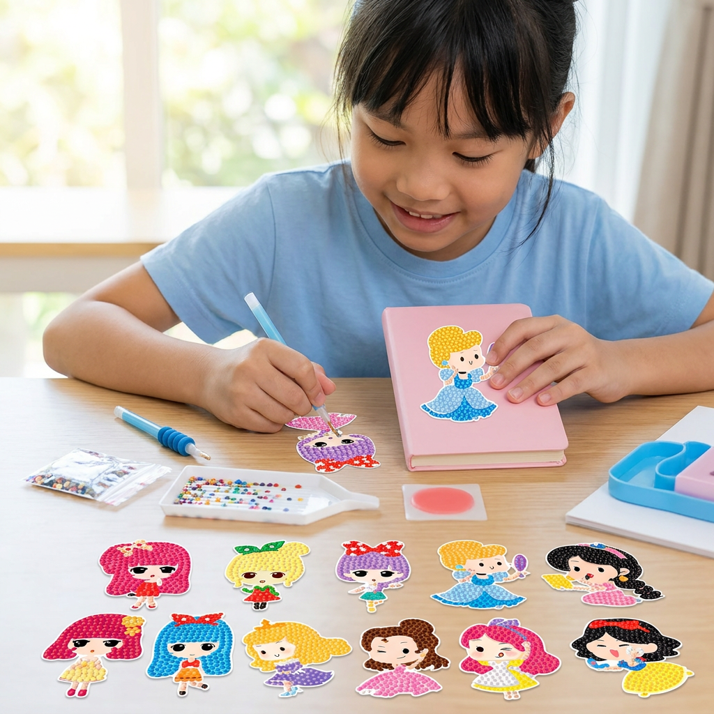 DIY Diamond Art Sticker Craft Kit for Kids