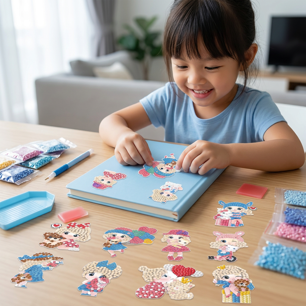 DIY Diamond Art Sticker Craft Kit for Kids