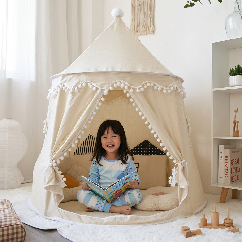 Cozy Kids Play Tent – A Charming Hideaway for Reading & Play