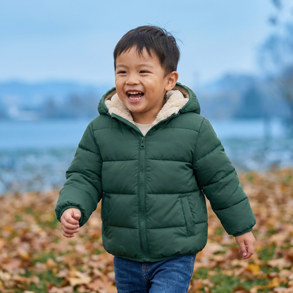 Fleece-Lined Baby & Toddler Puffer Jacket