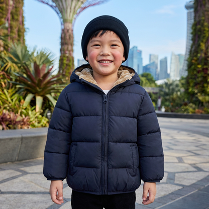 Fleece-Lined Baby & Toddler Puffer Jacket