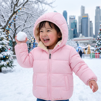 Fleece-Lined Baby & Toddler Puffer Jacket
