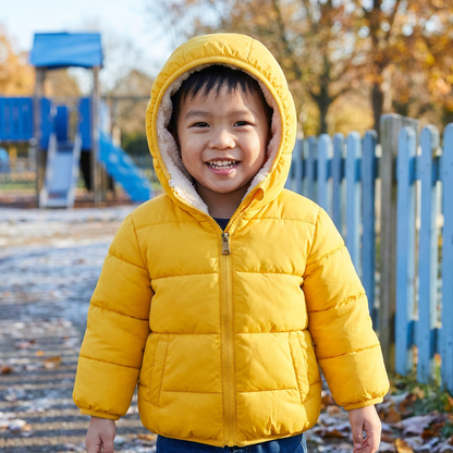 Fleece-Lined Baby & Toddler Puffer Jacket