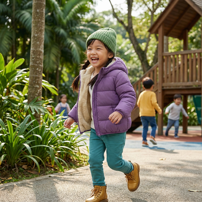 Fleece-Lined Baby & Toddler Puffer Jacket