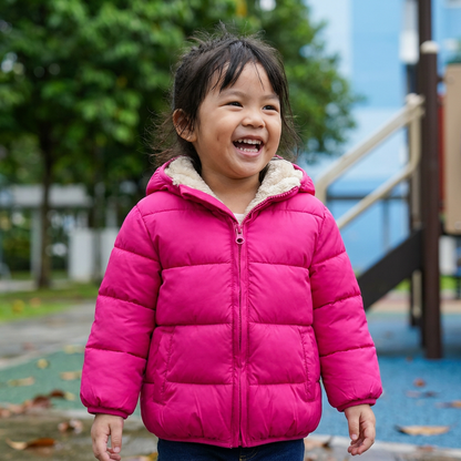 Fleece-Lined Baby & Toddler Puffer Jacket