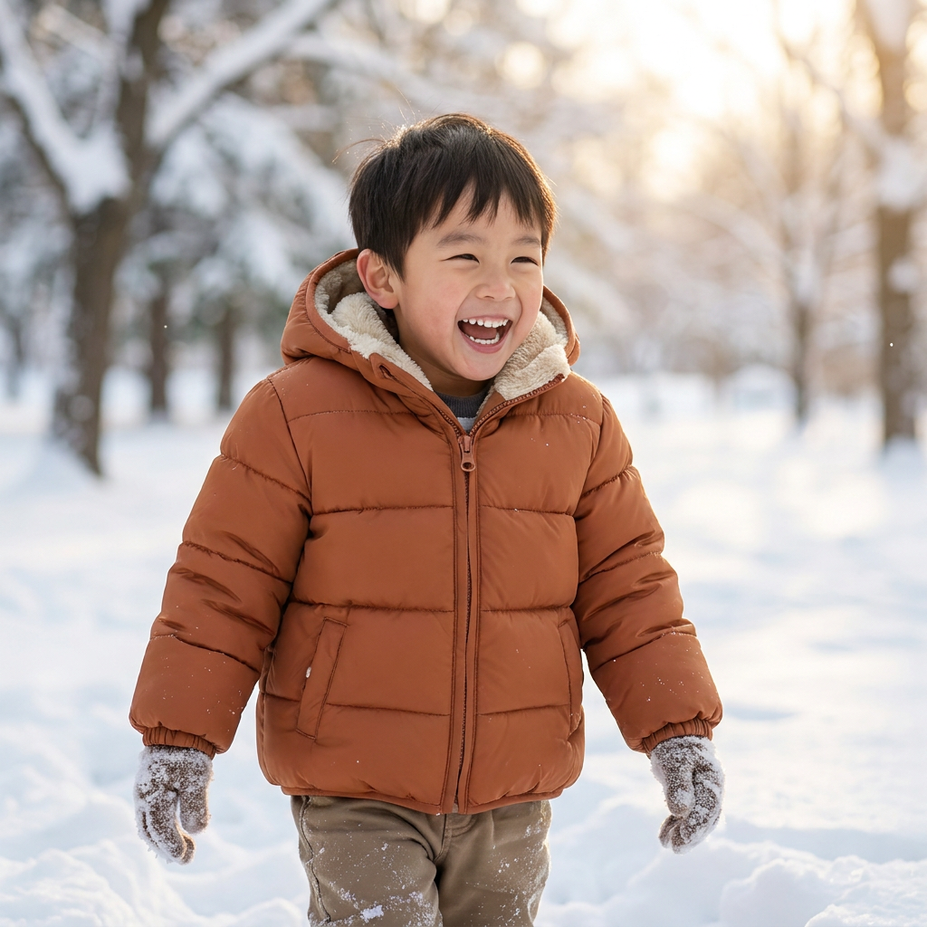 Fleece-Lined Baby & Toddler Puffer Jacket