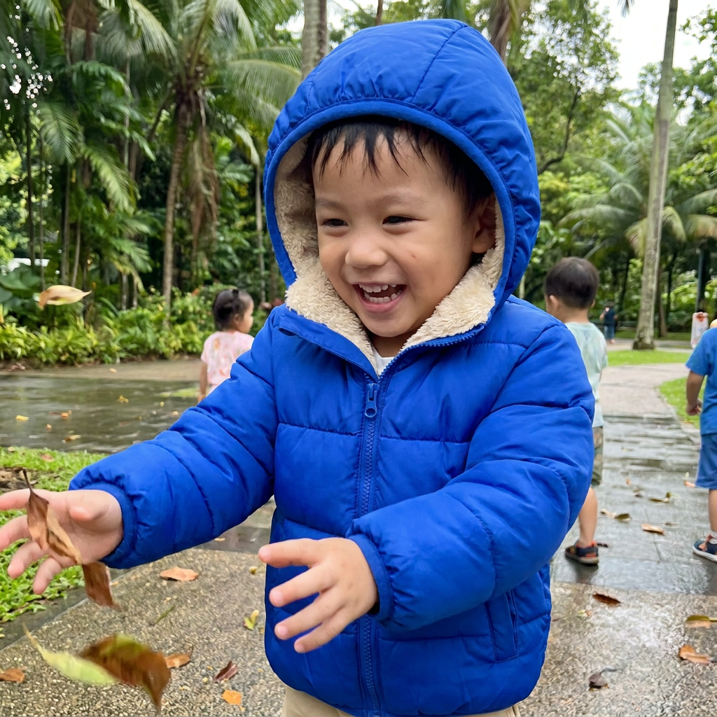 Fleece-Lined Baby & Toddler Puffer Jacket