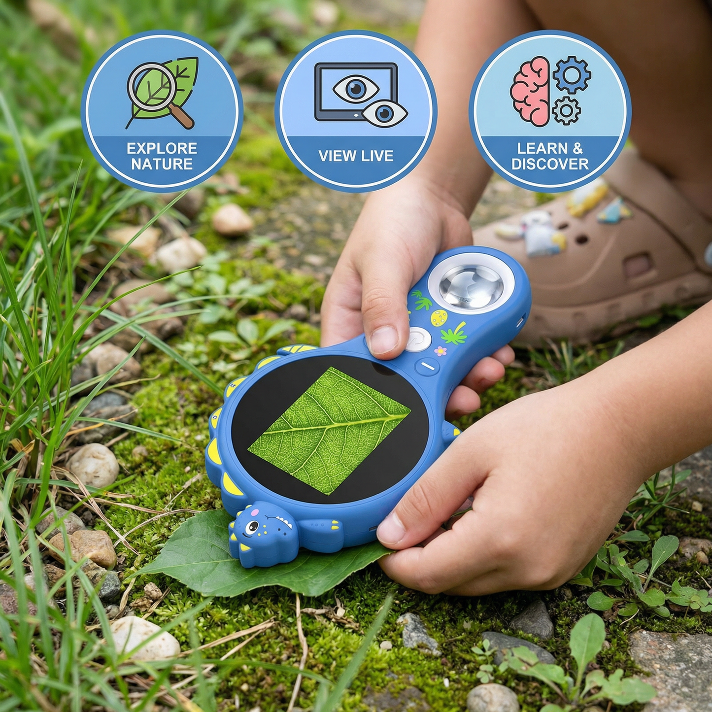 Kids Digital Video Microscope with Screen – Portable Science Explorer for Little Investigators